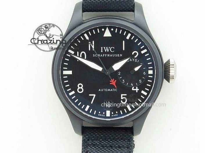 MIROTIME 0307 TravelReady Pilot IW326905 Black Aces M+F 1:1 Best Edition White Dial on Black Rubber Strap MY 7000